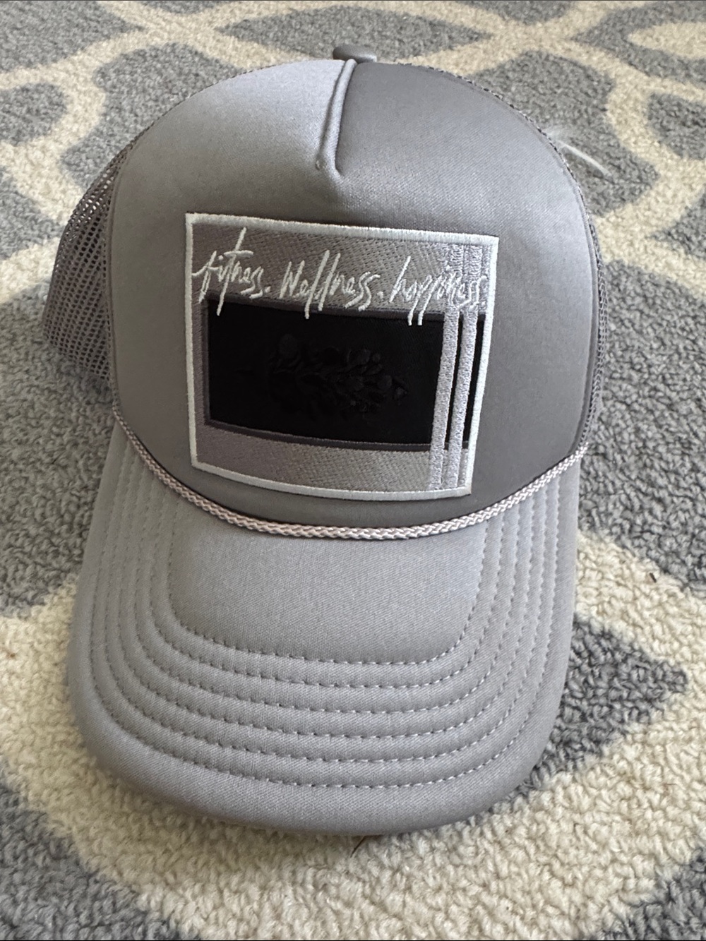 FP Movement by Free People Gray Embroidered Trucker Hat